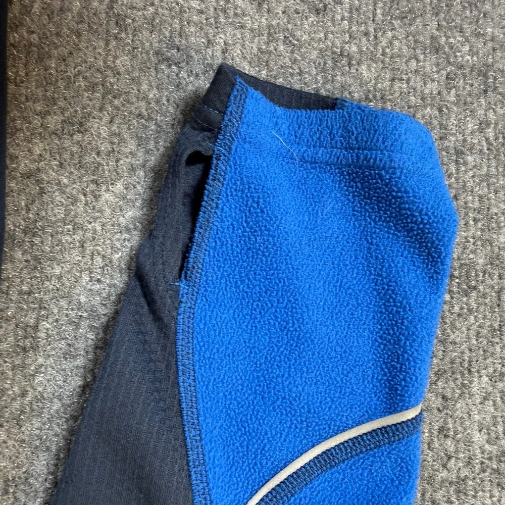 The North Face Mens Blue Quarter Zip Fleece Pullover Thumbholes Small HN #3749